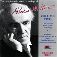 APR5547 - Medtner: The complete solo piano recordings, Vol. 2