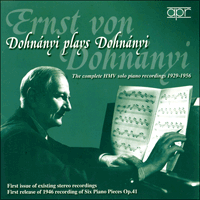 APR7038 - Dohnányi: Dohnányi plays Dohnányi