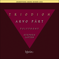 CDA67375 - Pärt: Triodion & other choral works