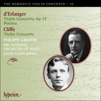 CDA67838 - Cliffe & Erlanger: Violin Concertos