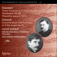 CDA67940 - Glazunov & Schoeck: Works for violin and orchestra