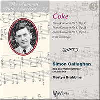 CDA68173 - Coke: Piano Concertos Nos 3, 4 & 5