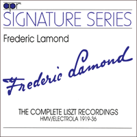 APR5504 - Frederic Lamond - The complete Liszt recordings, HMV/Electrola 1919-36