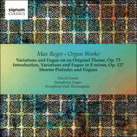 SIGCD329 - Reger: Organ Music