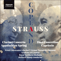 SIGCD654 - Strauss (R): Duet-Concertino & Capriccio; Copland: Clarinet Concerto & Appalachian Spring