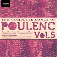 SIGCD333 - Poulenc: The Complete Songs, Vol. 5