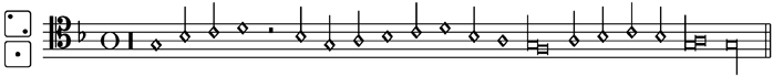 The original notation of the tenor part in Kyrie I for Josquin’s Missa Di dadi